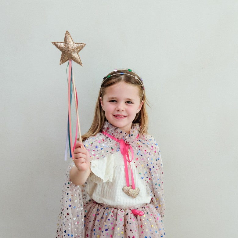 Mimi & Lula Rainbow Glitter Star Wand