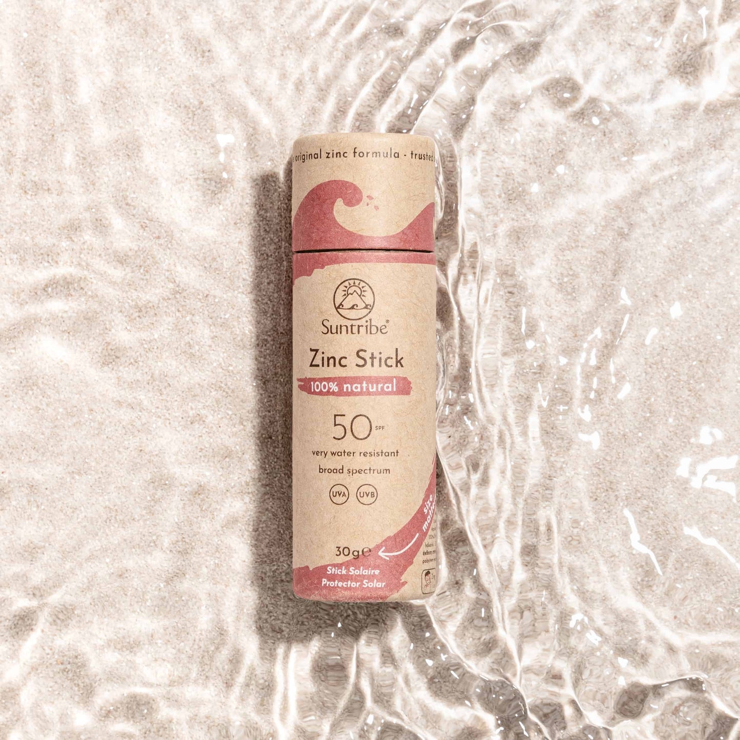Suntribe Natural Mineral Zinc Sun Stick SPF 50 Retro Red