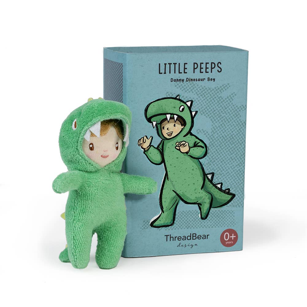 ThreadBear | Little Peeps Danny Dinosaur | Matchbox doll 12cm