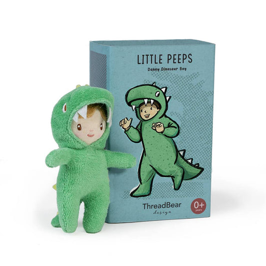 ThreadBear | Little Peeps Danny Dinosaur | Matchbox doll 12cm