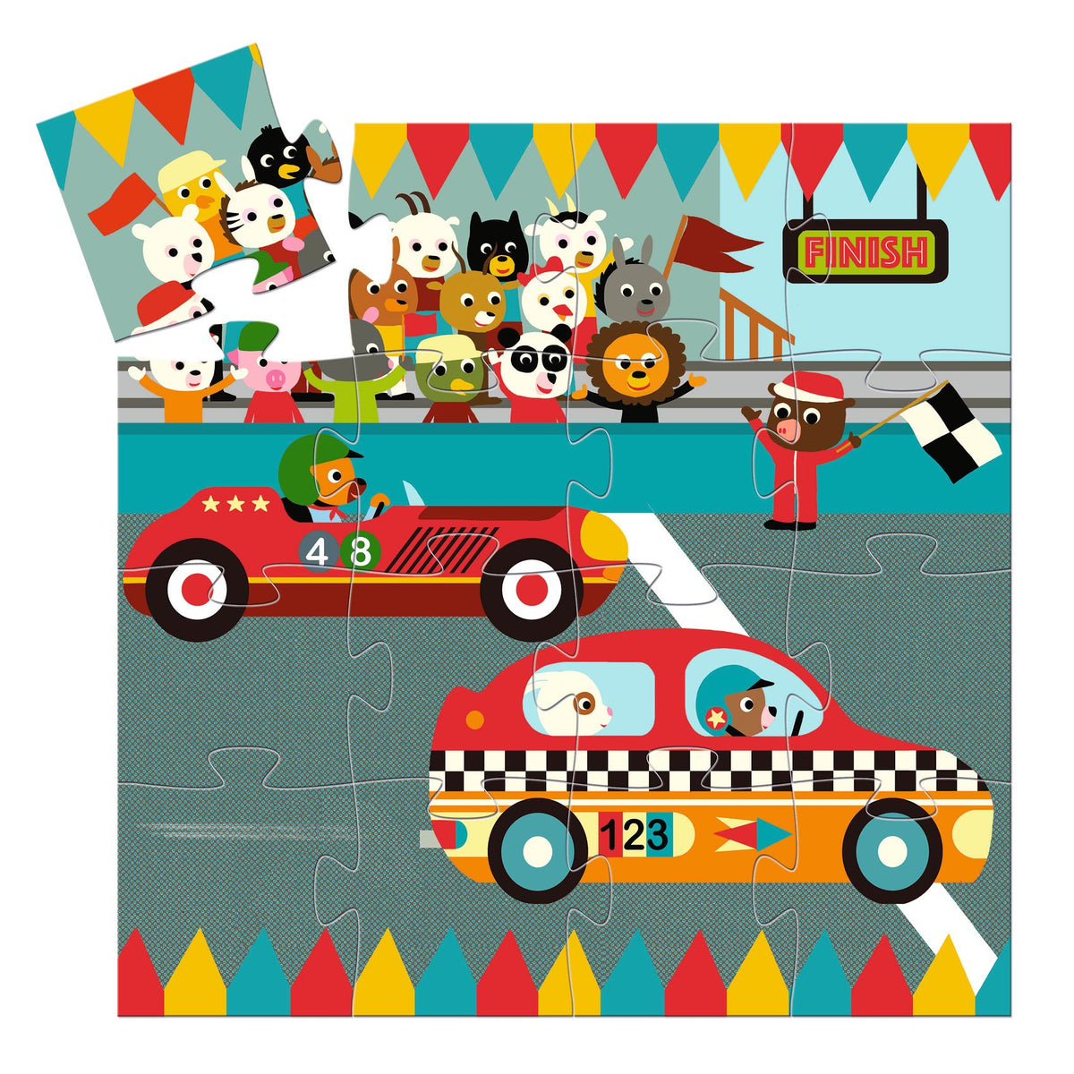 Djeco, Racing Car Puzzle
