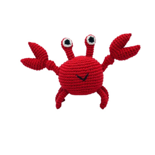 Best Years Fair Trade Organic Cotton Crochet Crab Baby Rattle