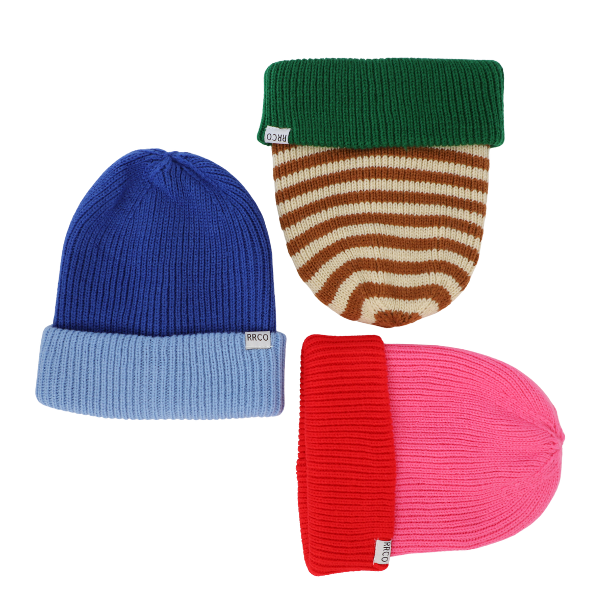 Rad River, Thick Knit Beanie Red and Pink, 0 - 6 Months