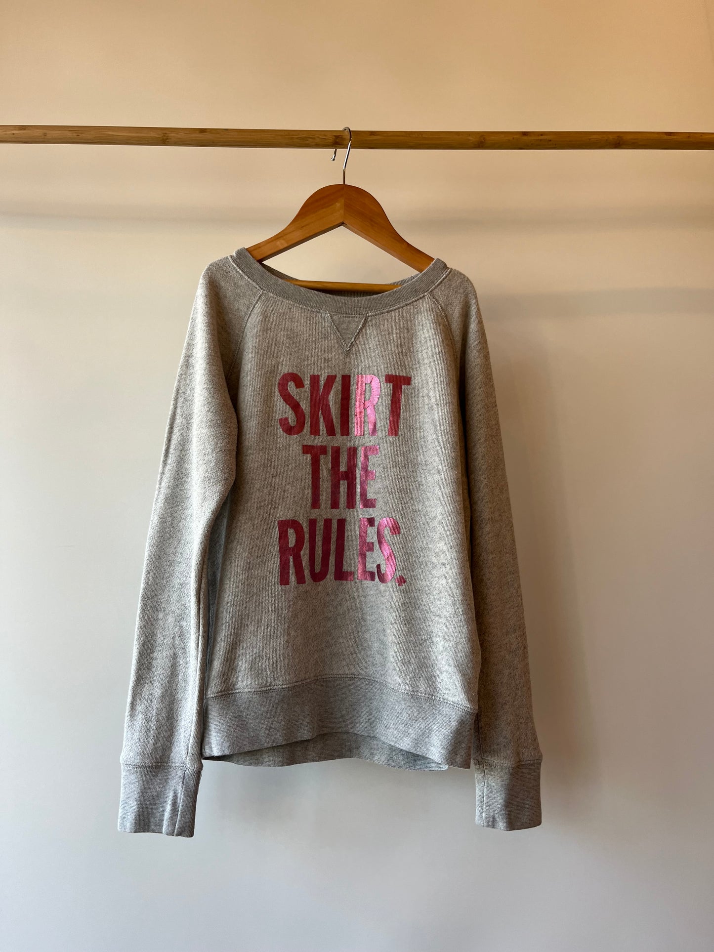 Preloved Kate Spade x Gap, 'Skirt The Rules' Grey Sweatshirt, 8 Years