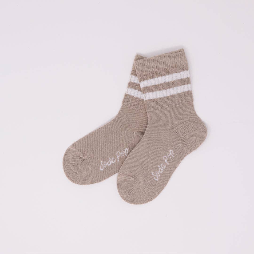 Taupe Vintage Sporty Socks