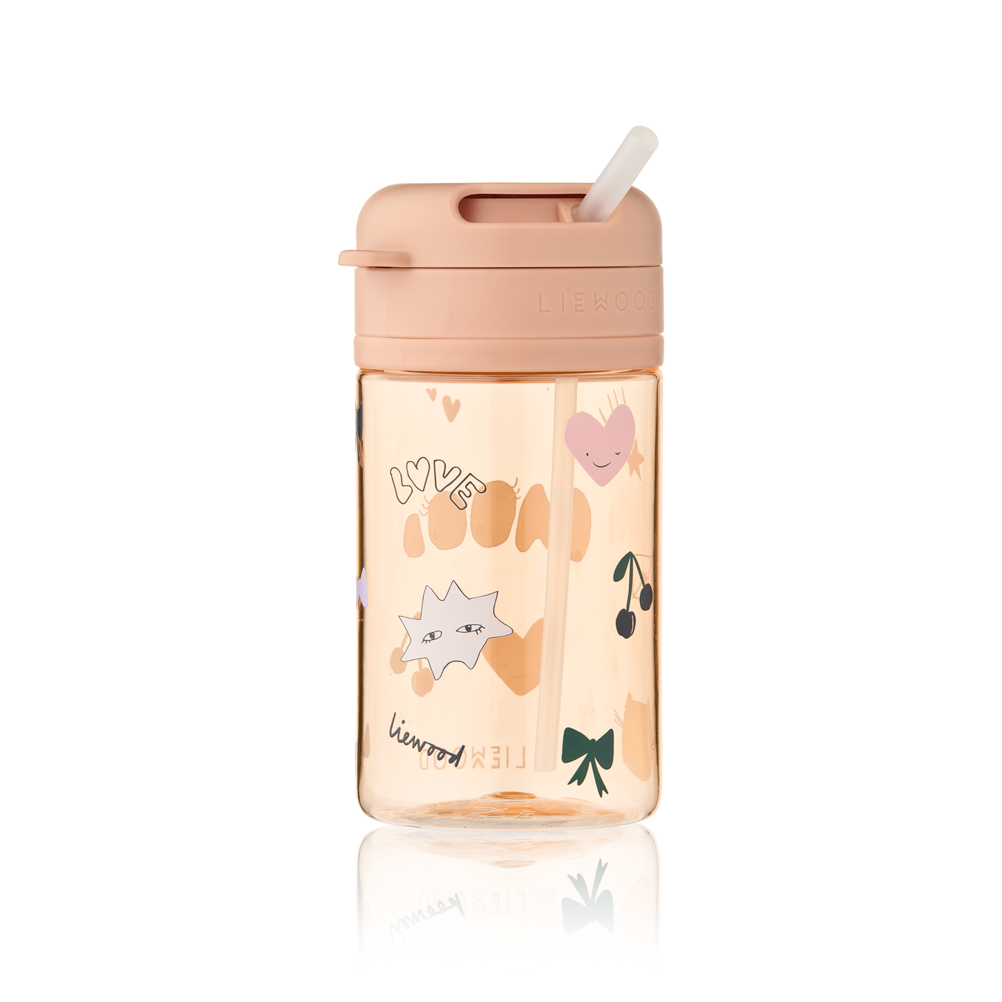 Liewood, Pavia Tritan Water Cup with Straw, 500ml in Mood Print