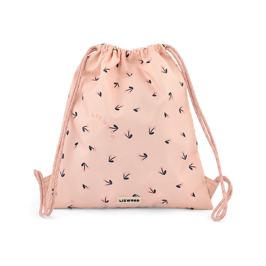 Liewood, Danella Gym Bag in Mini Cherry Hearts Print