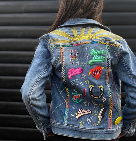 Unicorn Head Iron-On Embroidered Patch