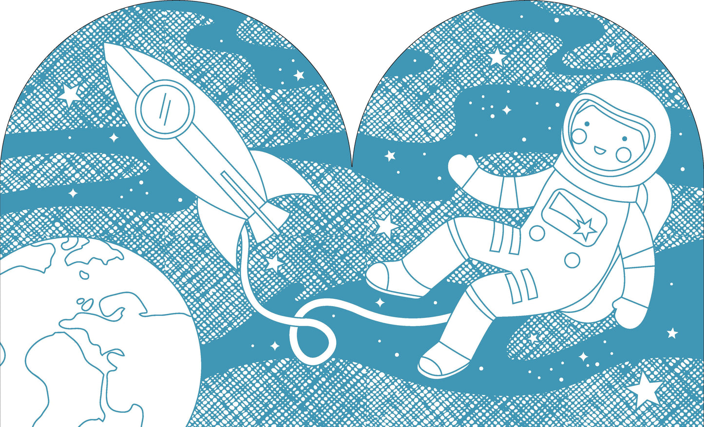 Outer Space Colouring Book + Stickers