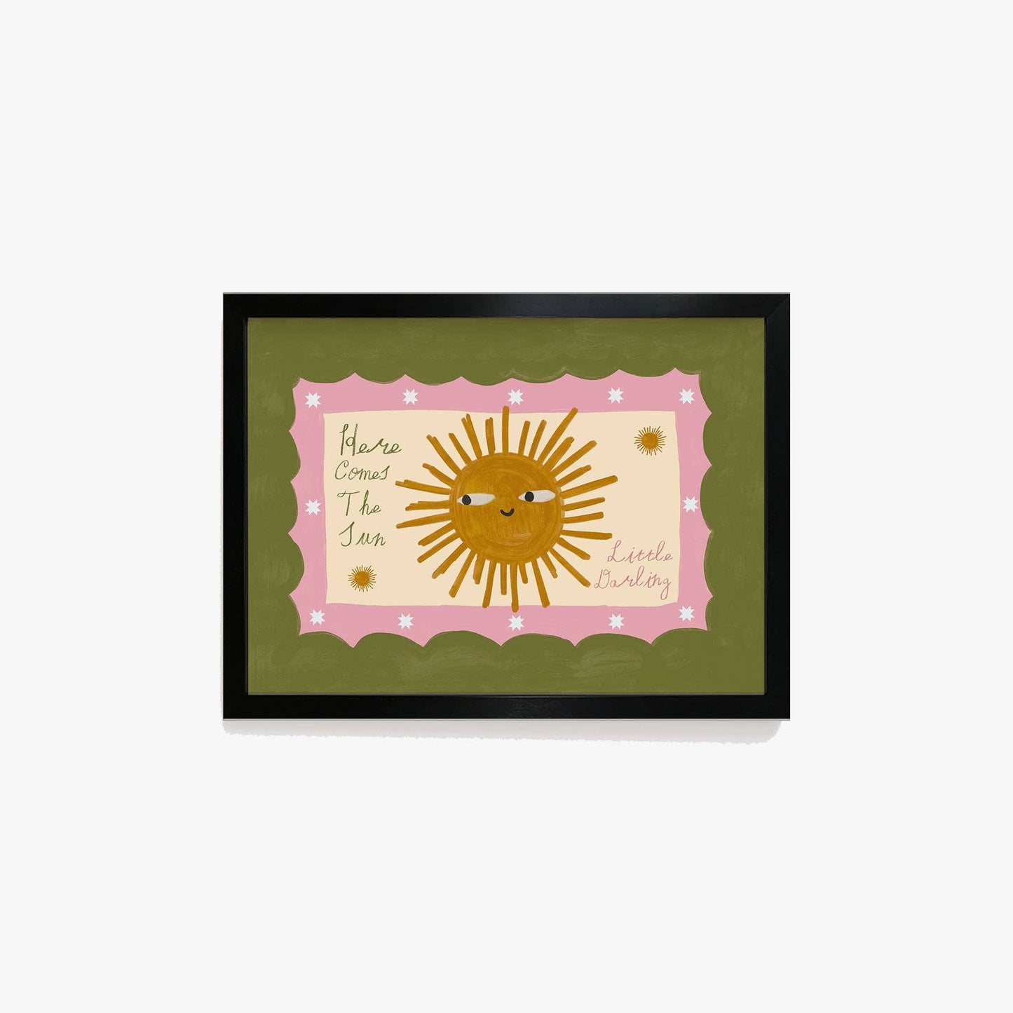 Lune Club - Here Comes The Sun Little Darling Poster: Blue & Pink, Unframed, A3