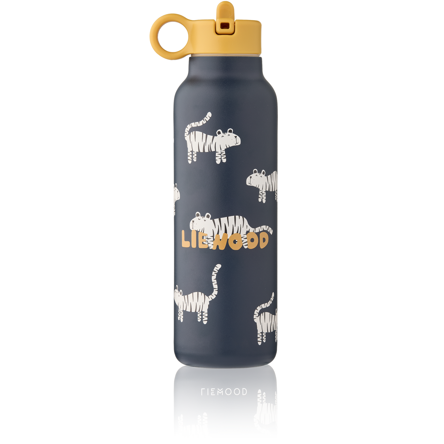 Liewood, Falk Reusable Stainless Steel Water Bottle, 500 ml in Tiger Print