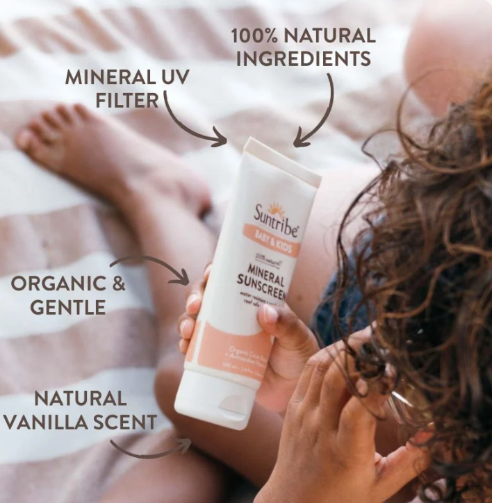 Suntribe Baby and Kids Natural Mineral Sunscreen SPF 30