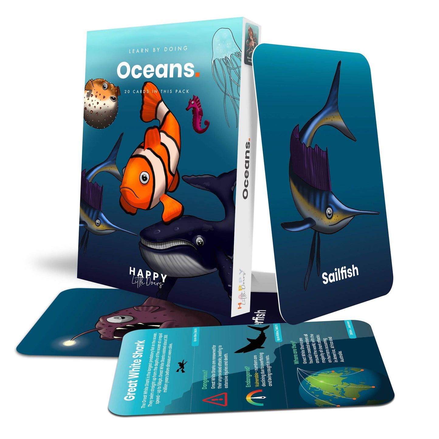 Happy Little Doers, Oceans Activity Flashcards for Kids