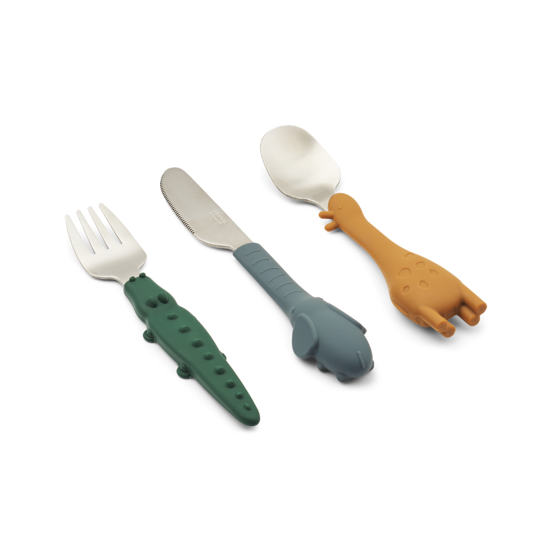 Liewood, Tove Toddler Cutlery Set in Golden Caramel
