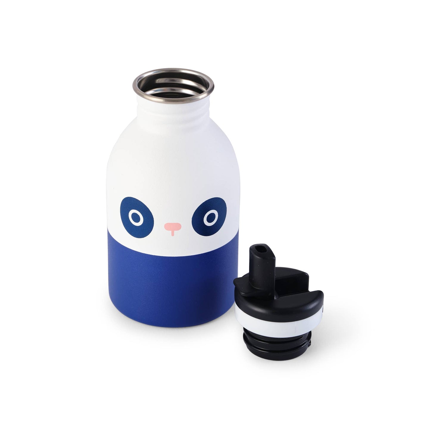 Ricebamboo Panda, Blue Stainless Steel Water Bottle