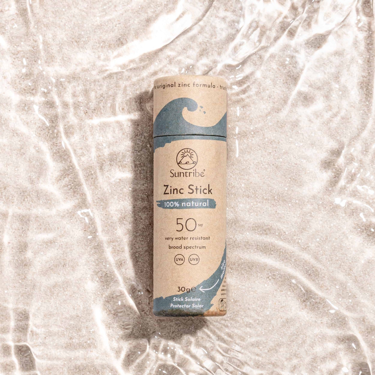 Suntribe Natural Mineral Zinc Sun Stick SPF 50 Ocean Blue