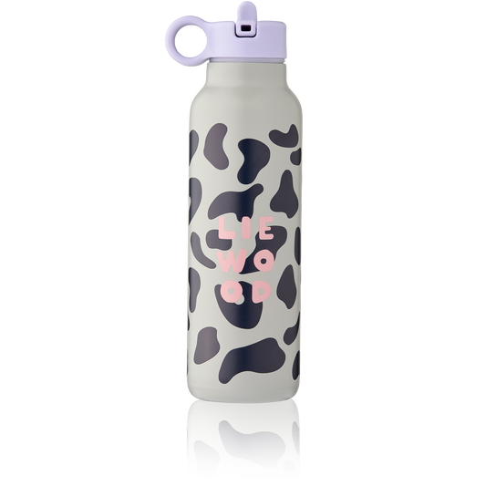 Liewood, Falk Reusable Stainless Steel Water Bottle, 500 ml in Mega Leopard Print
