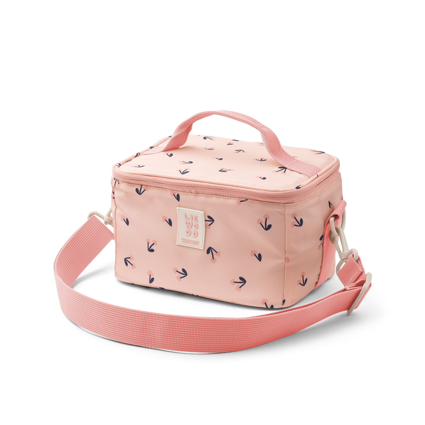 Liewood, Toby Medium Thermal Lunch Bag in Cherry Heart Print