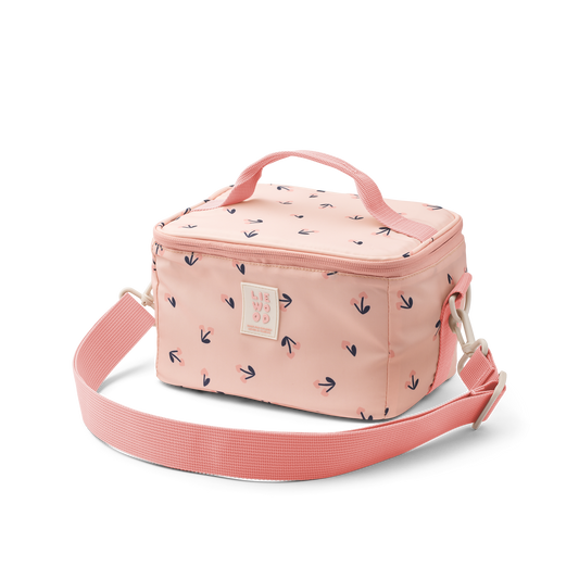 Liewood, Toby Medium Thermal Lunch Bag in Cherry Heart Print