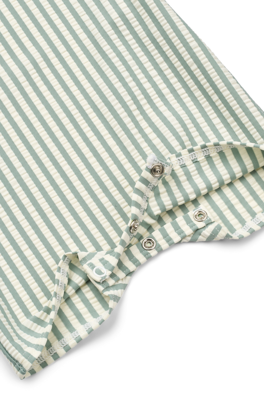Liewood, Thor Seersucker Baby Swim All-in-one in Peppermint Stripe