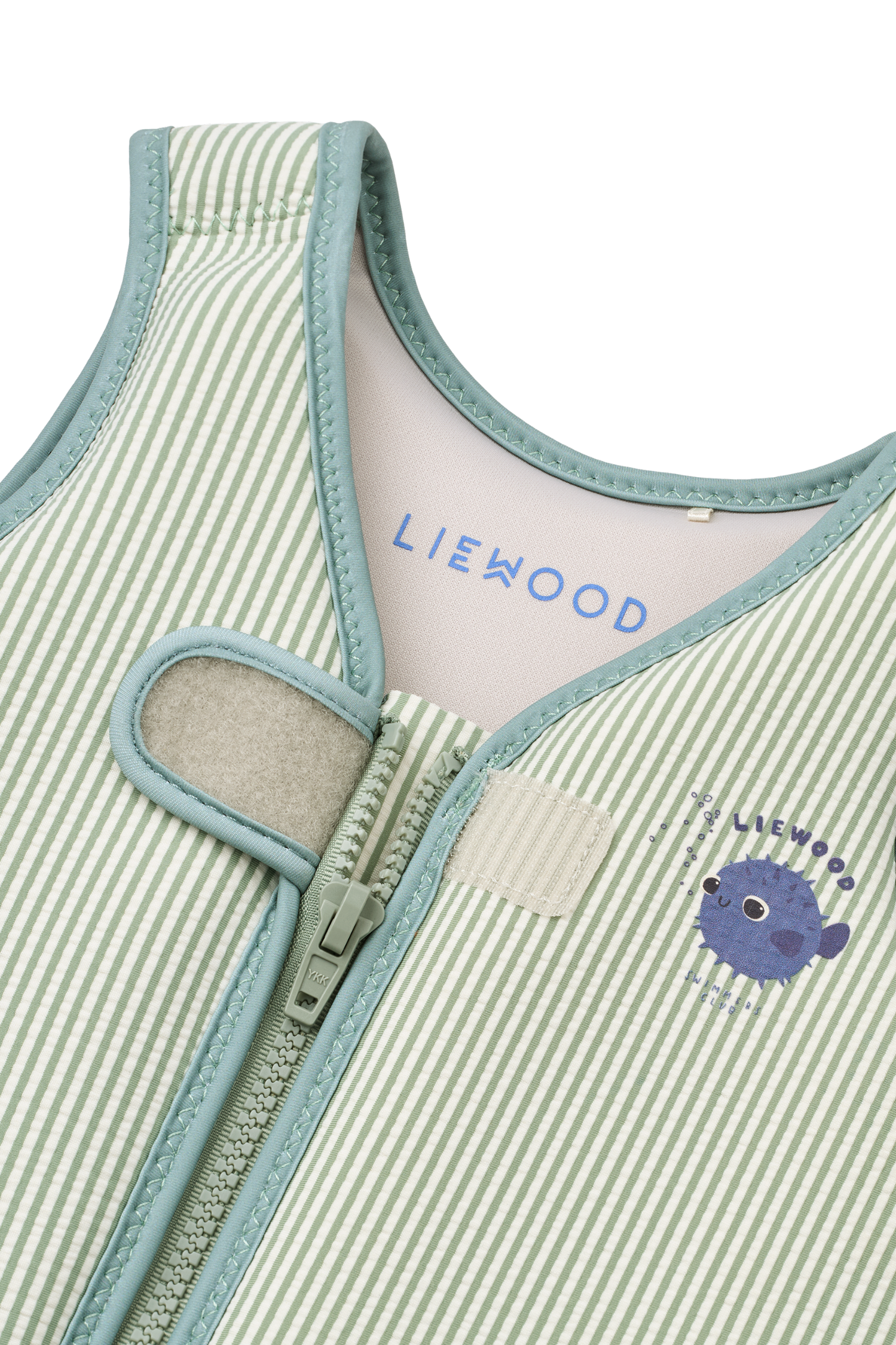 Dove Seersucker Swim Vest