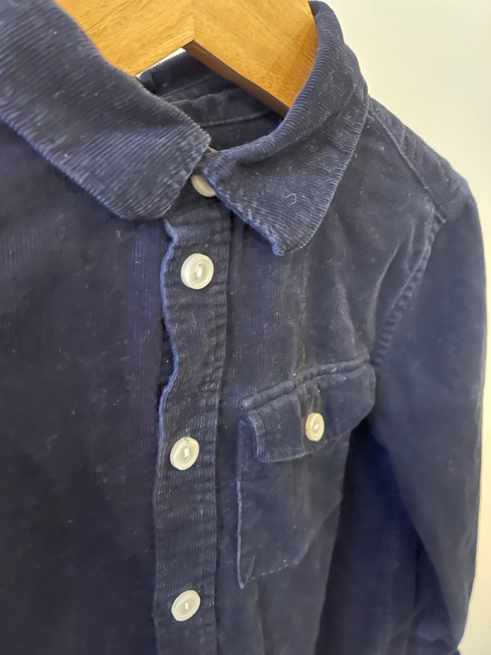 Navy Needlecord Shirt