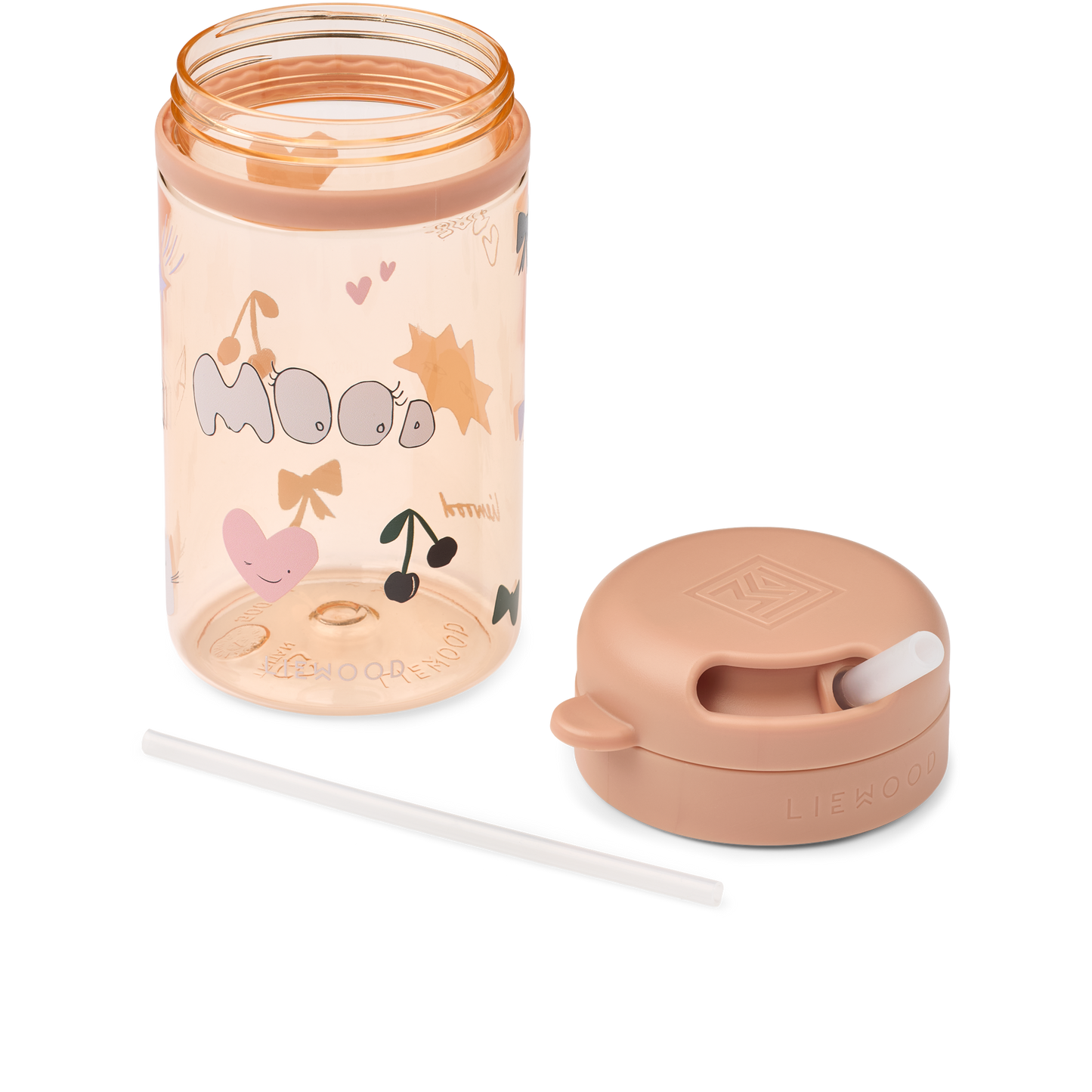 Liewood, Pavia Tritan Water Cup with Straw, 500ml in Mood Print