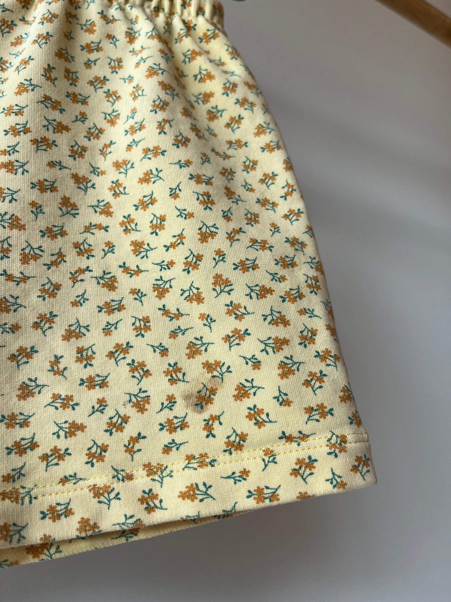 Preloved Tinycottons, Yellow Ditsy Floral Shorts, 6 - 7 Years