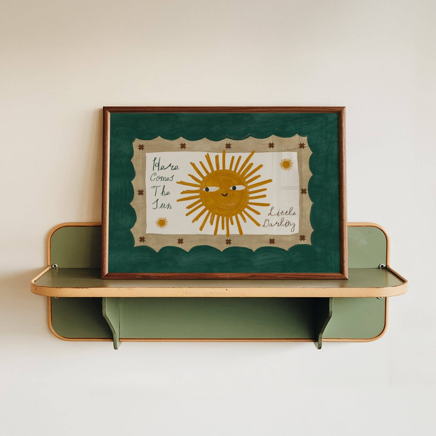 Lune Club - Here Comes The Sun Little Darling Poster: Blue & Pink, Unframed, A3