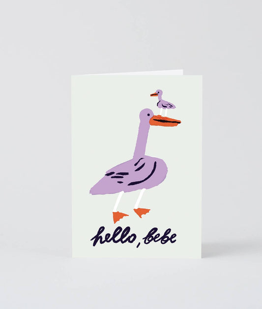 ‘Hello, Bebe’ New Baby Greetings Card