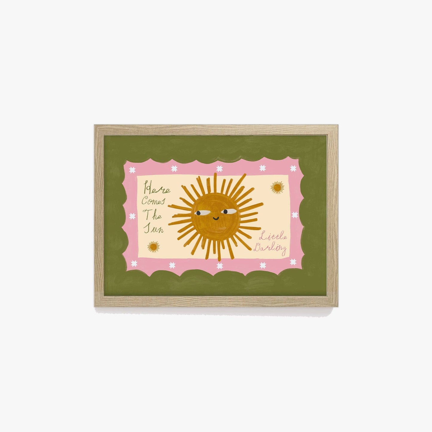Lune Club - Here Comes The Sun Little Darling Poster: Blue & Pink, Unframed, A3