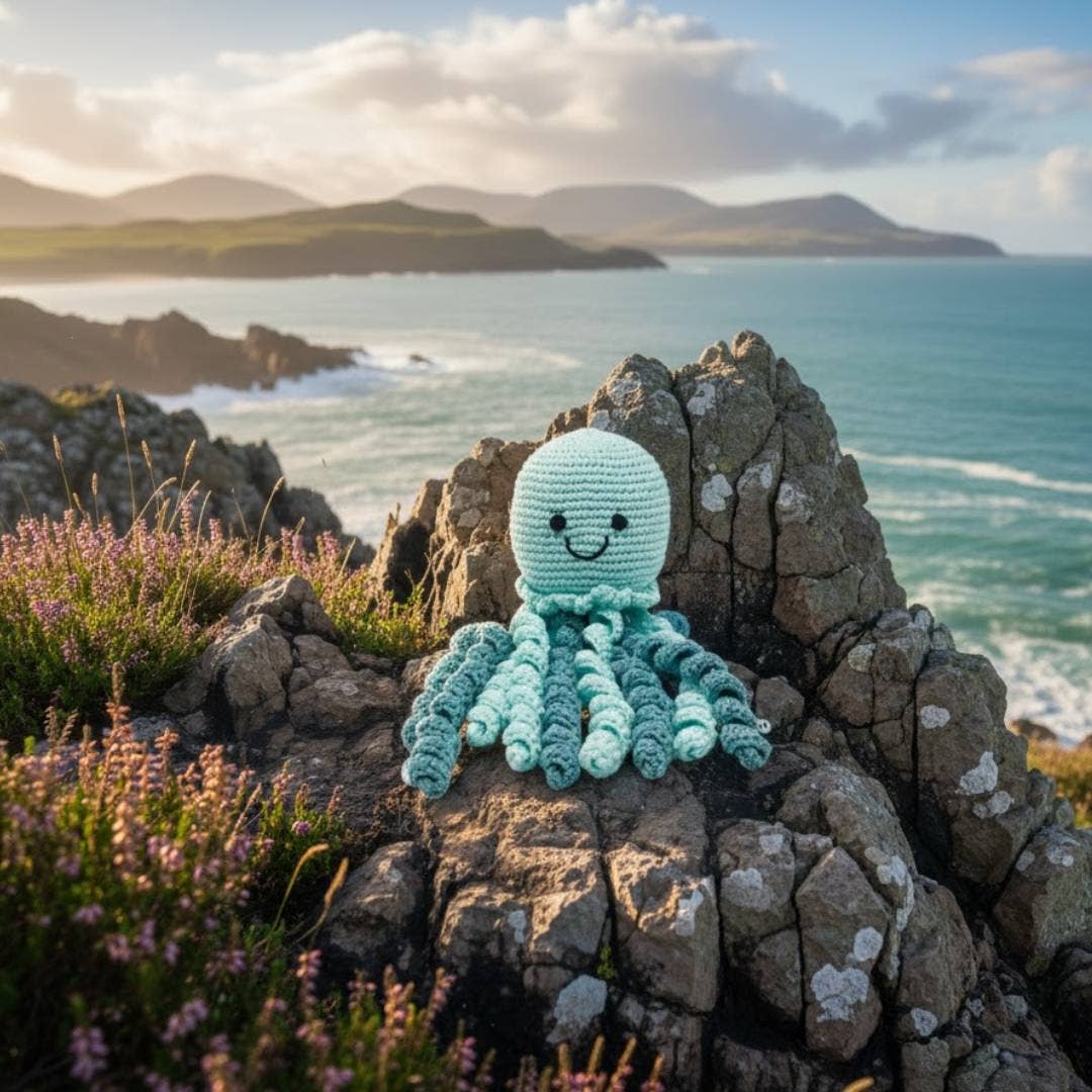 Best Years, Fair Trade Crochet Jellyfish Baby Rattle