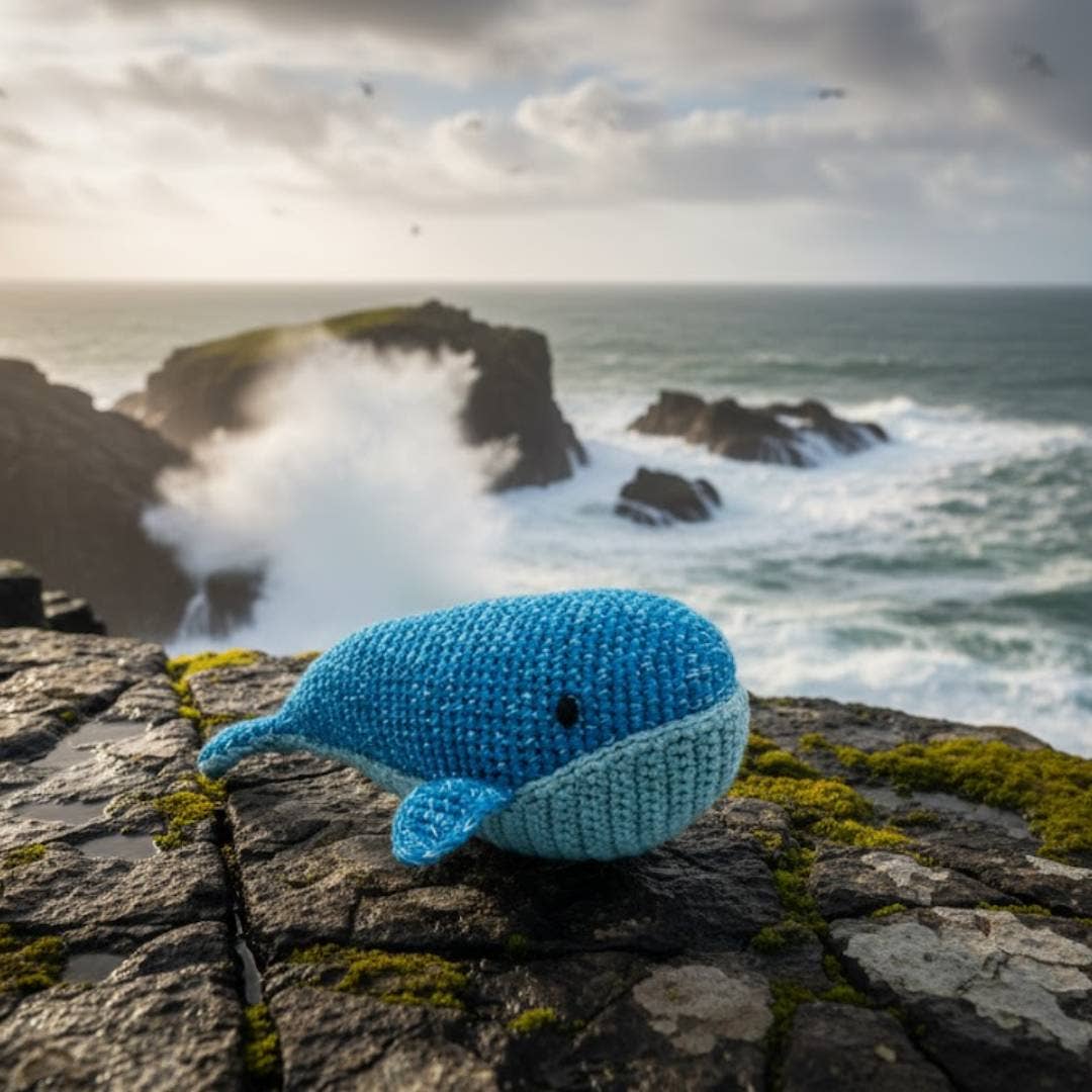 Best Years Fair Trade Crochet Whale Baby Rattle Organic Cotton