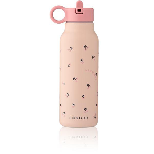 Liewood, Falk Stainless Steel Reusable Water Bottle, 350 ml in Mini Cherry Heart