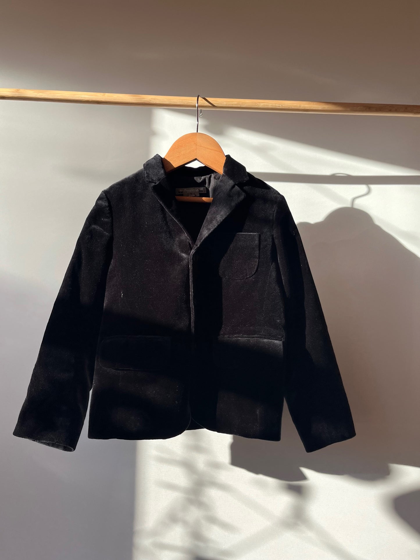 Preloved Bonpoint, Black Velvet Blazer, 4 - 6 years