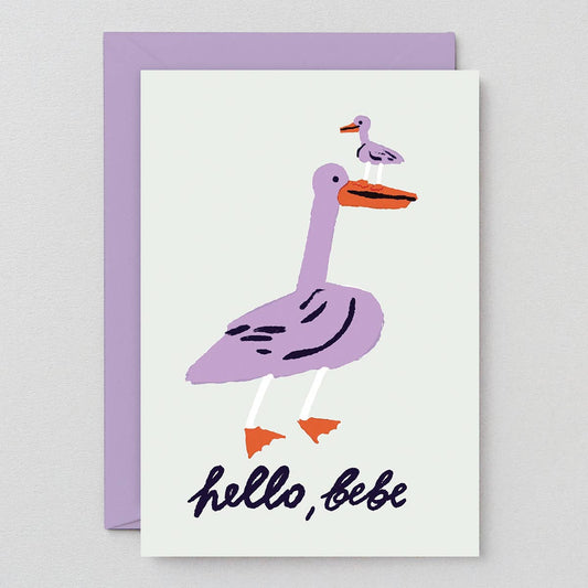 ‘Hello, Bebe’ New Baby Greetings Card
