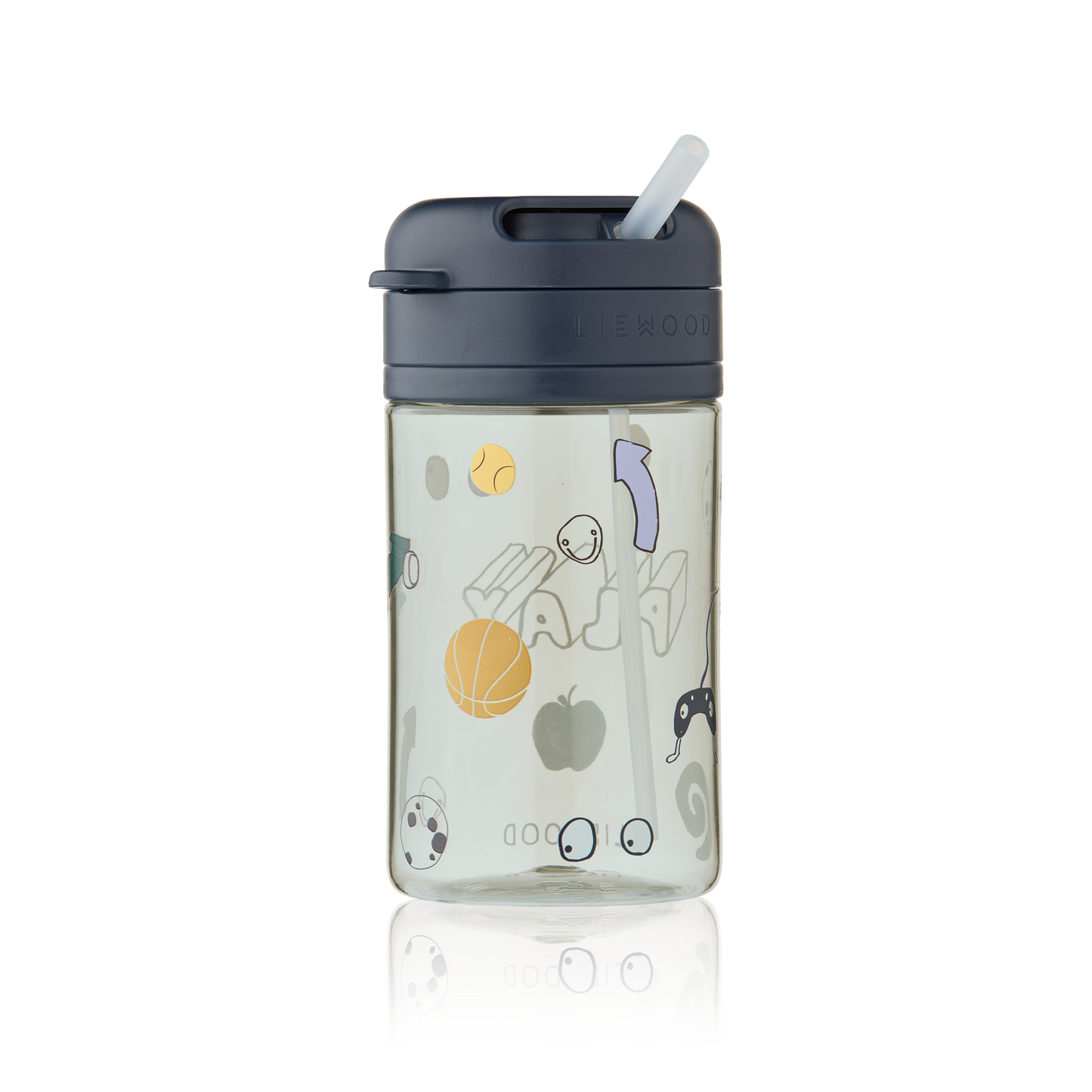Liewood, Pavia Tritan Water Cup with Straw 500 ml in Play Print