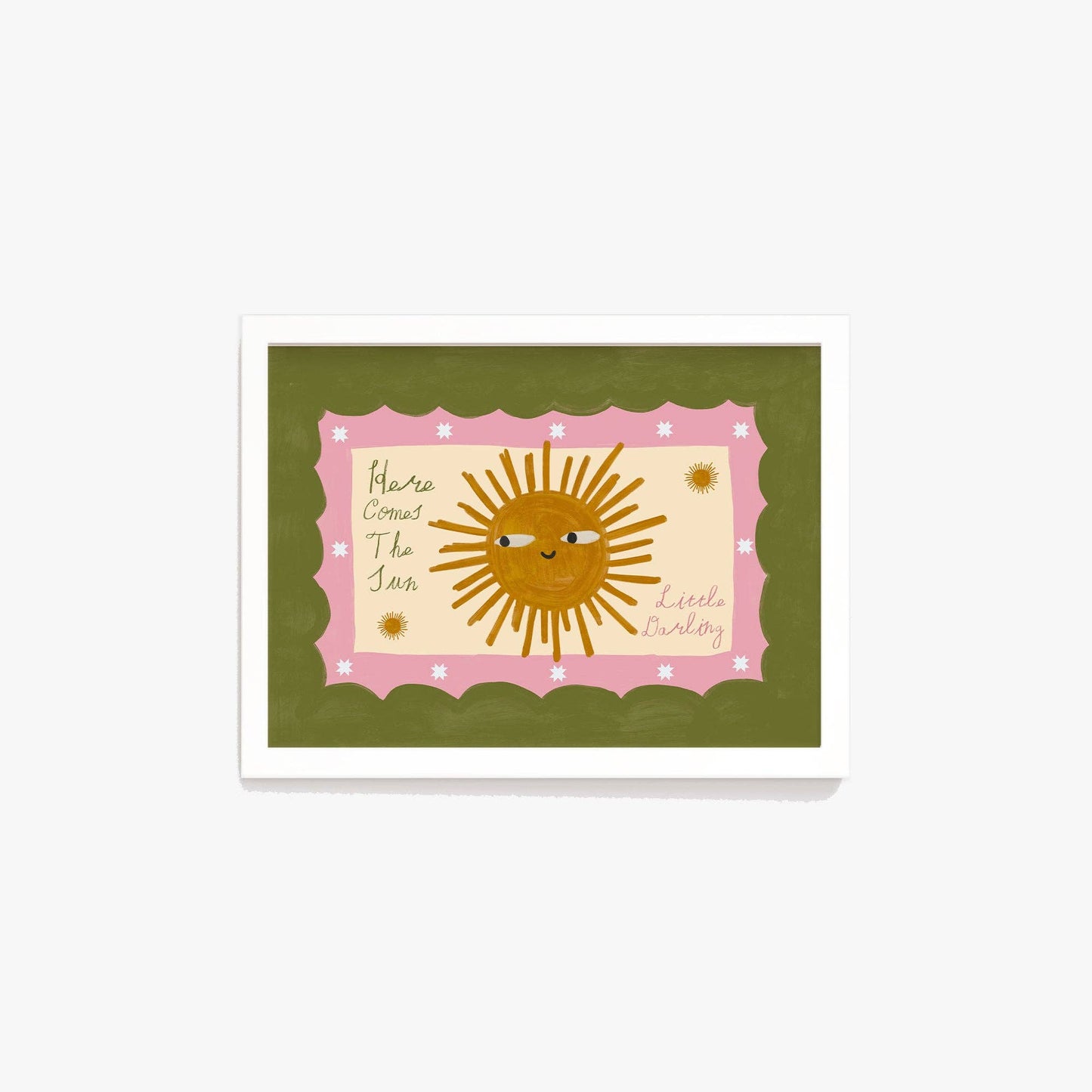 Lune Club - Here Comes The Sun Little Darling Poster: Blue & Pink, Unframed, A3