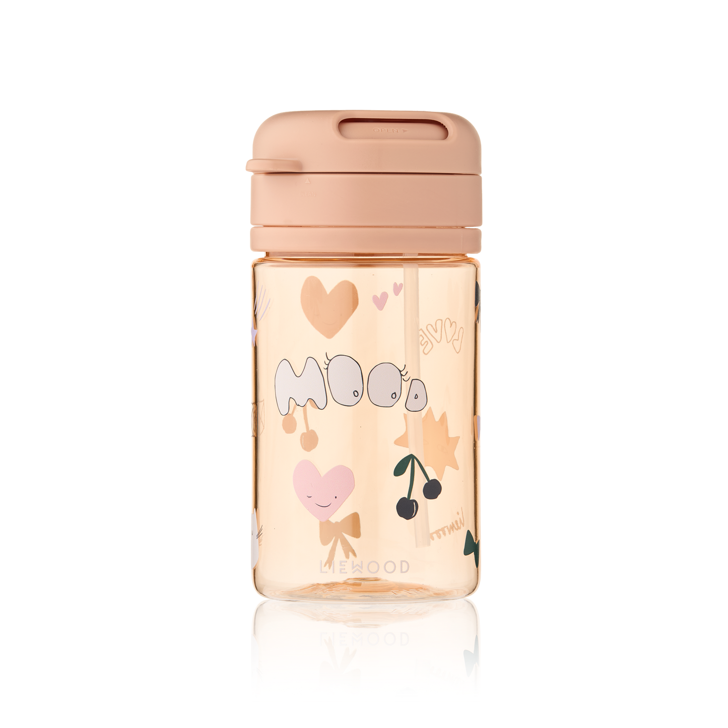 Liewood, Pavia Tritan Water Cup with Straw, 500ml in Mood Print