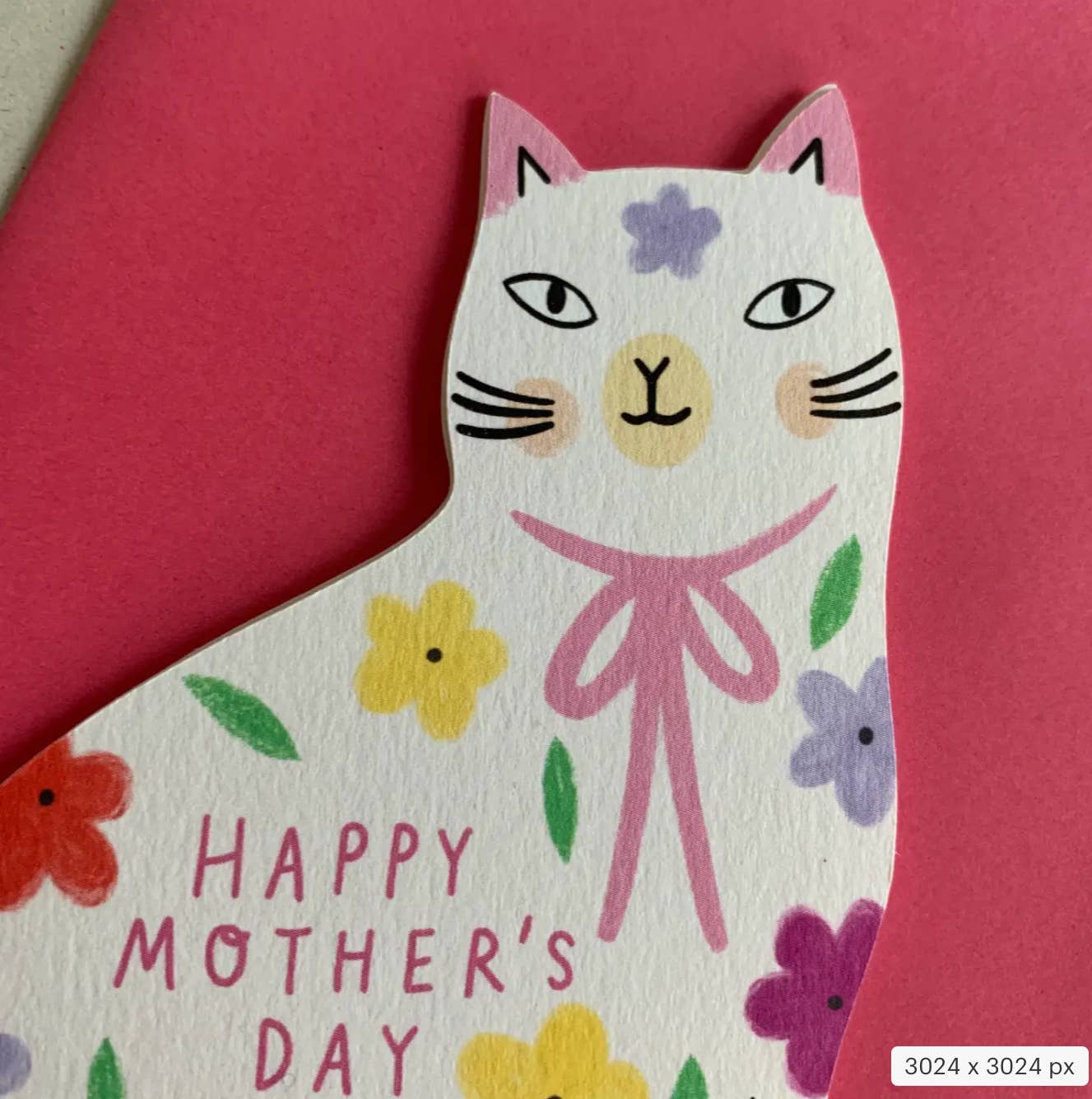 Kitty Kenda Papergoods - Sitting Kitty Floral Mother’s Day Cat Greeting Card