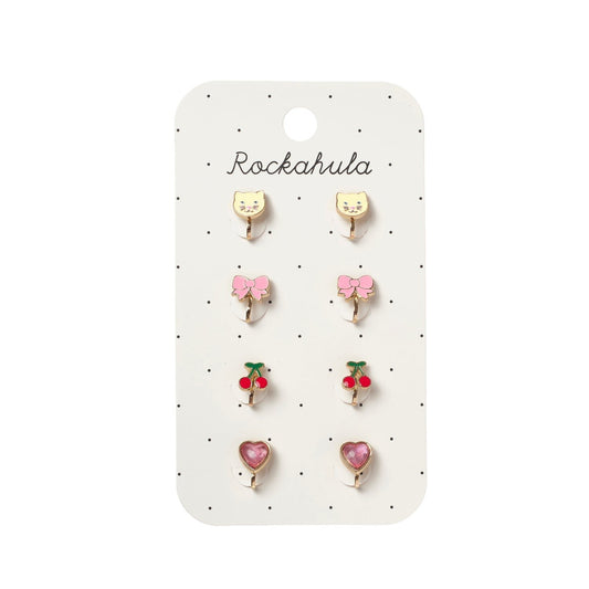 Rockahula, Cute Kitten Clip On Earrings