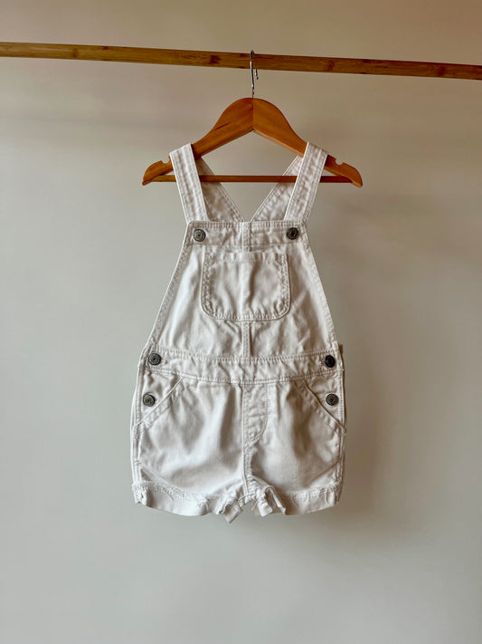 Gap, White Denim Dungarees, 2 - 3 Years