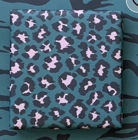 Teal & Pale Pink Double-Sided Wrapping paper