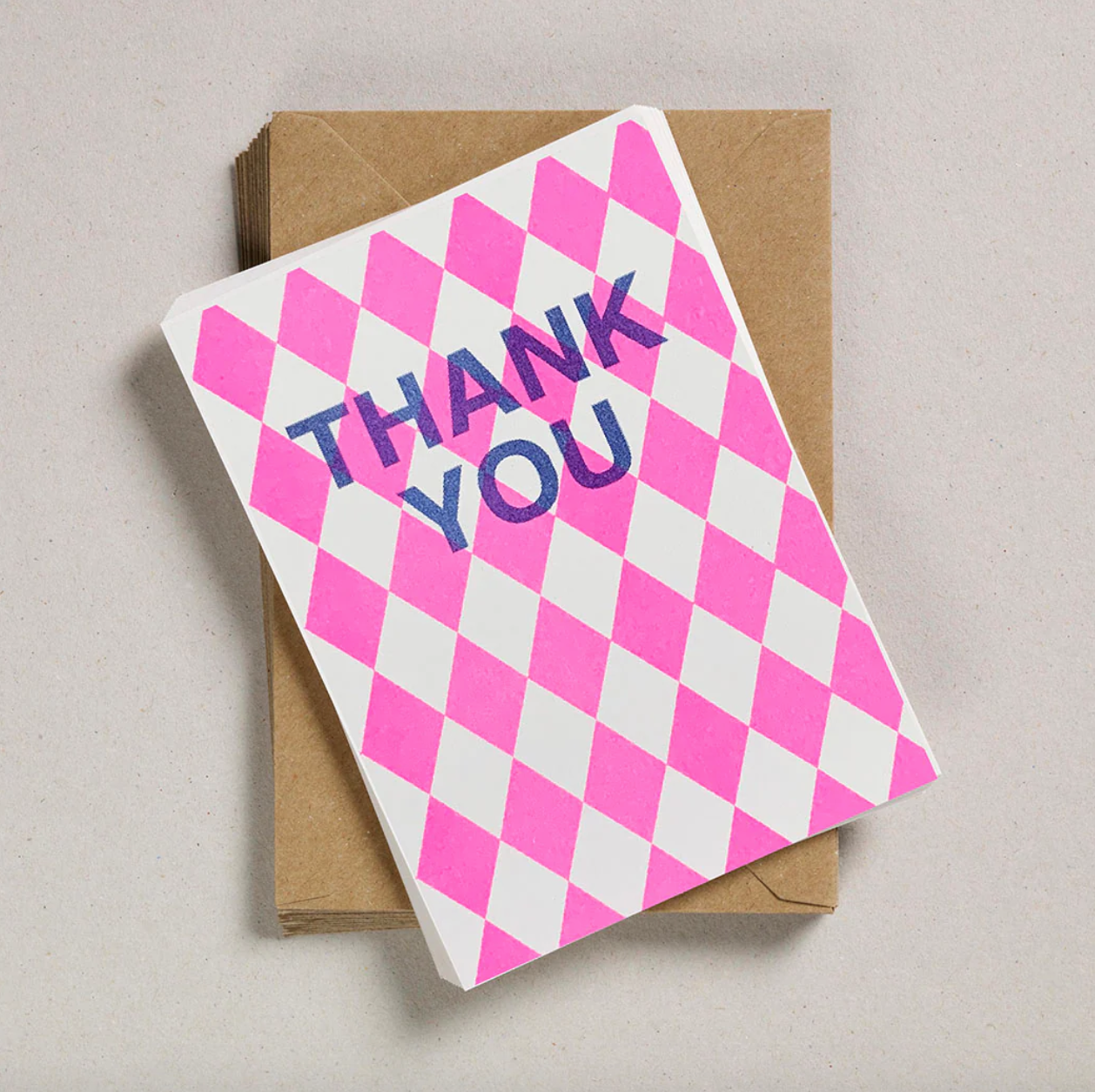 Pink Diamond A6 Thank You Cards