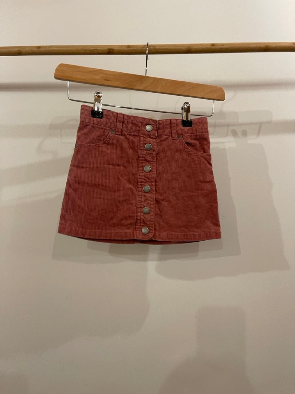 Dusky Pink Corduroy Skirt