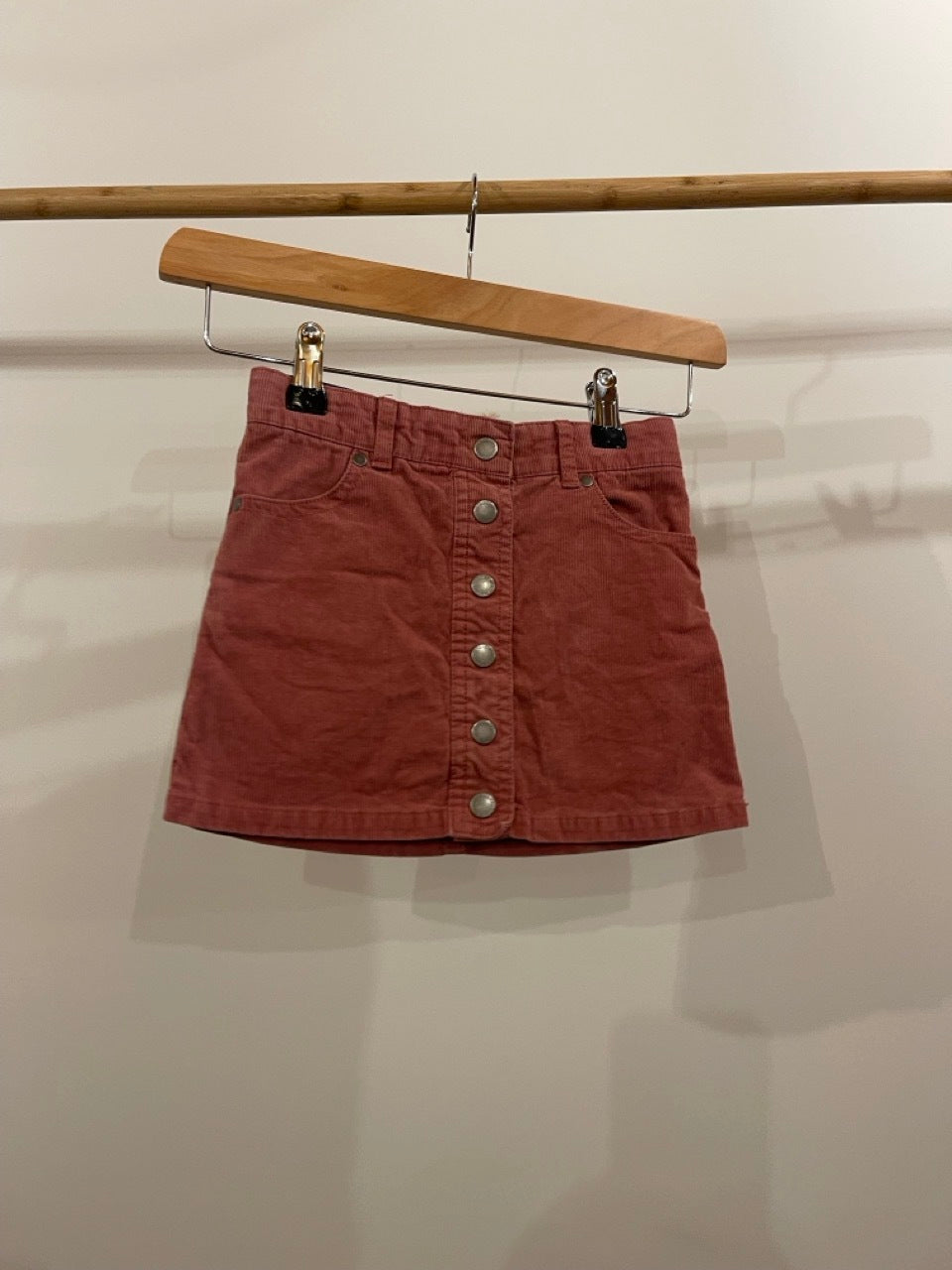 Dusky Pink Corduroy Skirt