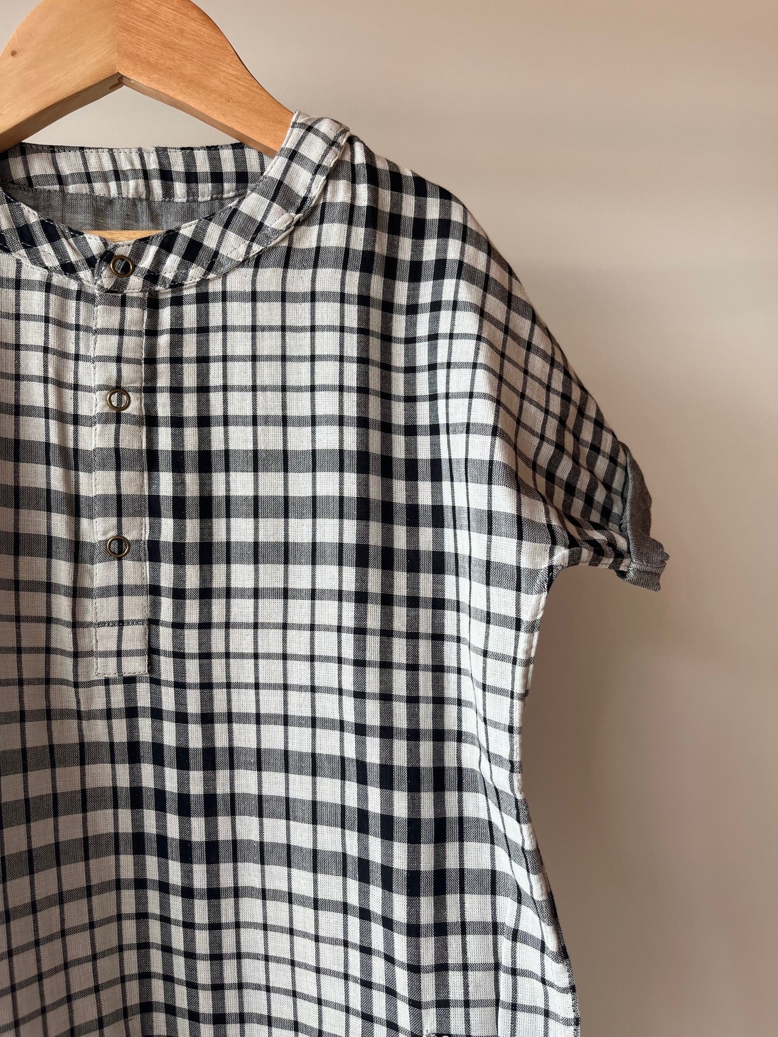Turtledove, Black and White Checked Shirt, 5 - 6 Years