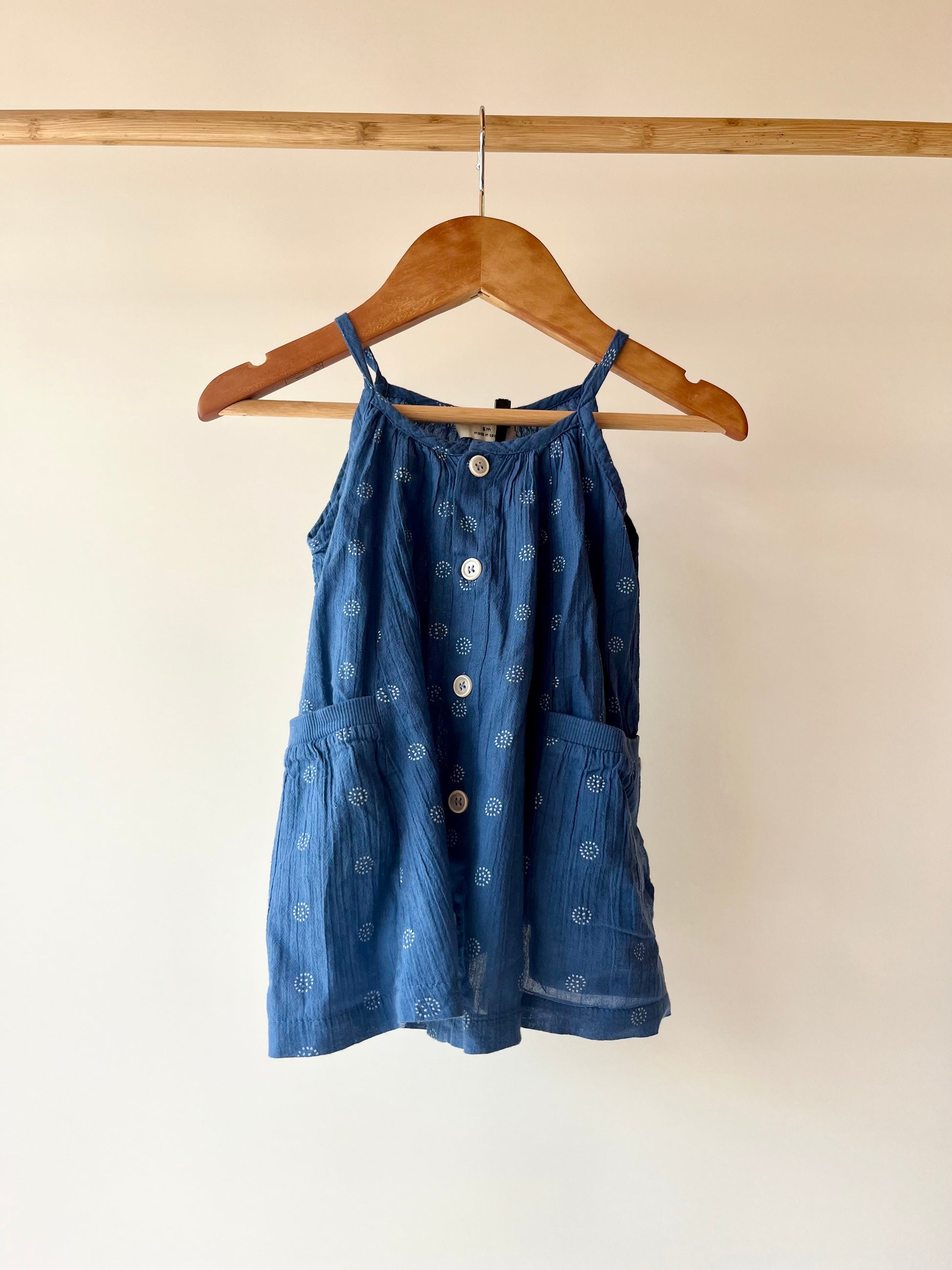 1+ In The Family, Baby Dress Blue, 6 Months