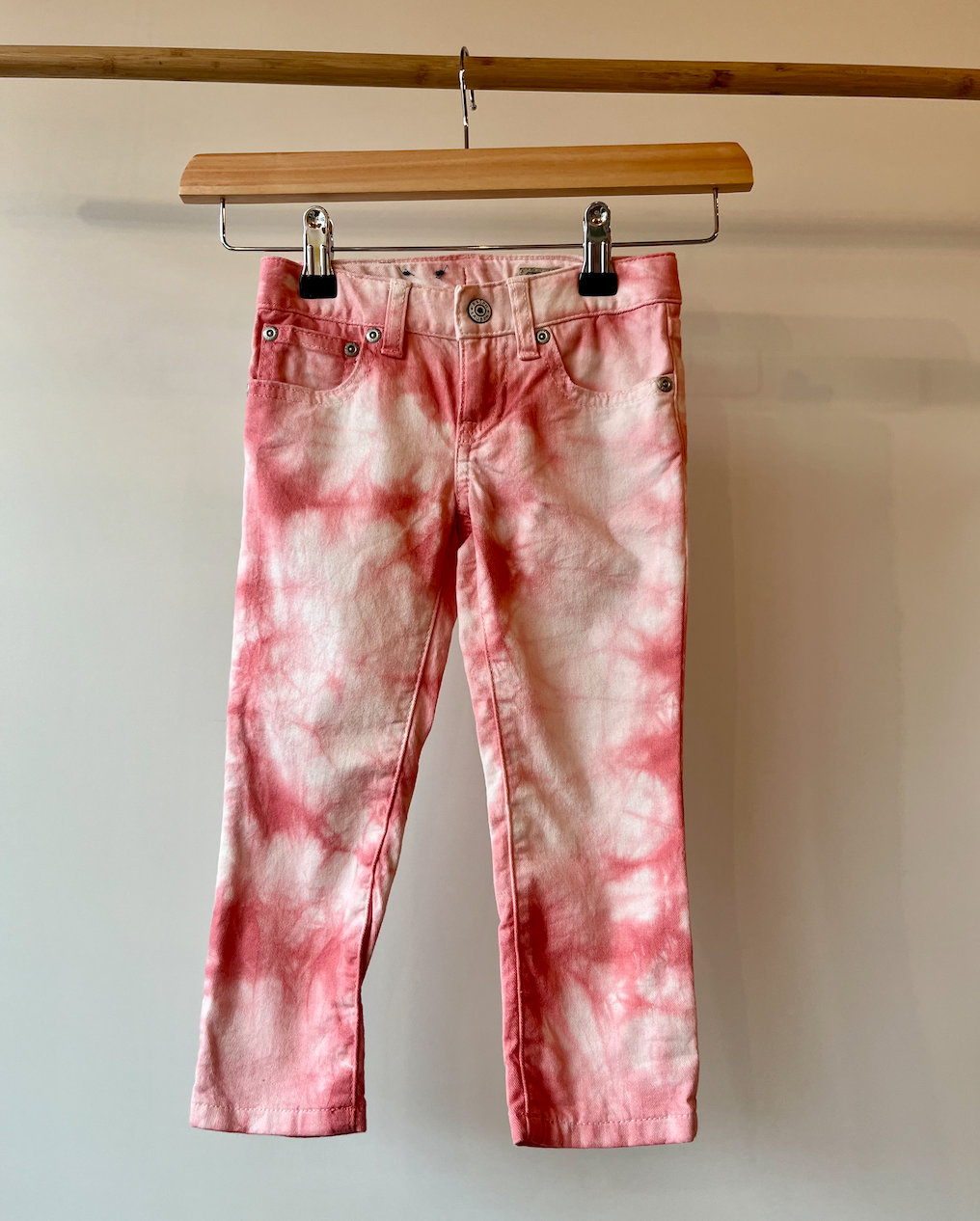 Ralph Lauren, Pink Tie-Dye Cotton Jeans, 3 - 4 Years