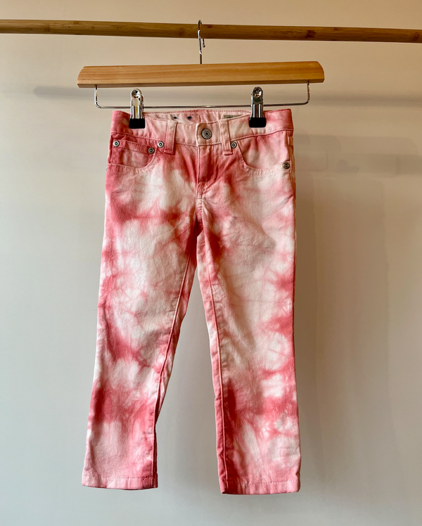 Ralph Lauren, Pink Tie-Dye Cotton Jeans, 3 - 4 Years